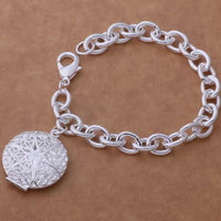 925 Sterling Silver Rose Flowe Bracelet Nice Snake Chain High Quality For Women Men Fashion Jewelry Wedding Engagement Party