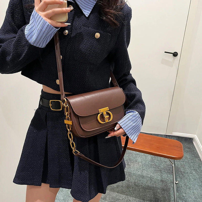 retro small bag Women's original fashion niche crossbody bag women's shoulder bag Senior handbag Underarm bag crossbody bag