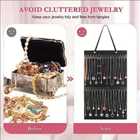 New Double Wall Mounted Jewelry Bag Jewelry Display Felt Earrings Storage Bag Necklace Ring Jewelry Organizer  Packaging