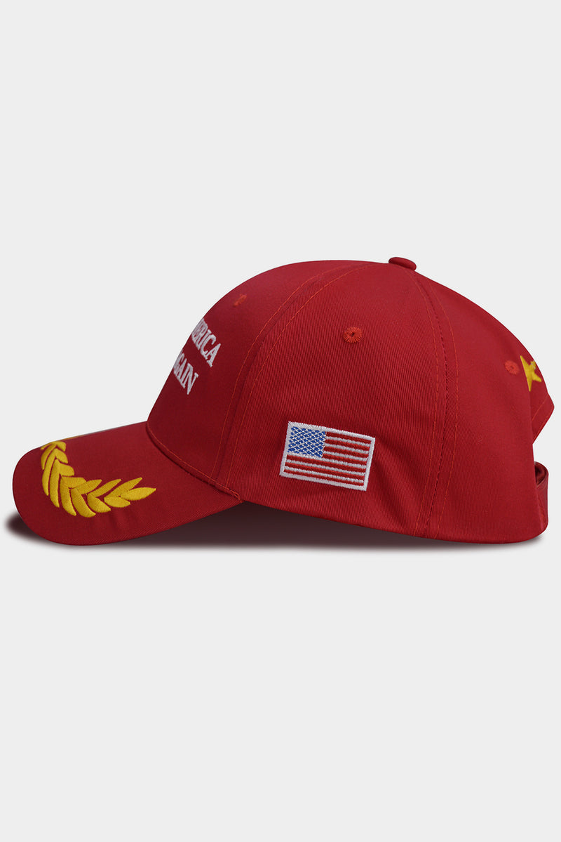 Jurassic Gold MAKE AMERICA GREAT AGAIN Flag Embroidered Baseball Cap