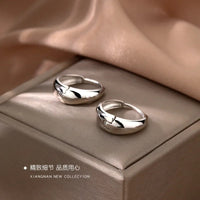 925 Sterling Silver Hot Sale Korean Geometric Hoop Earrings Simple Temperament Exquisite Hot Semale Sexy Jewelry Gift