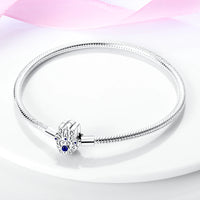 Silver Plated Stars Heart Shape Butterflies Clover Clasp Bracelet for Women Fit Original Charms Beads DIY Making Gift