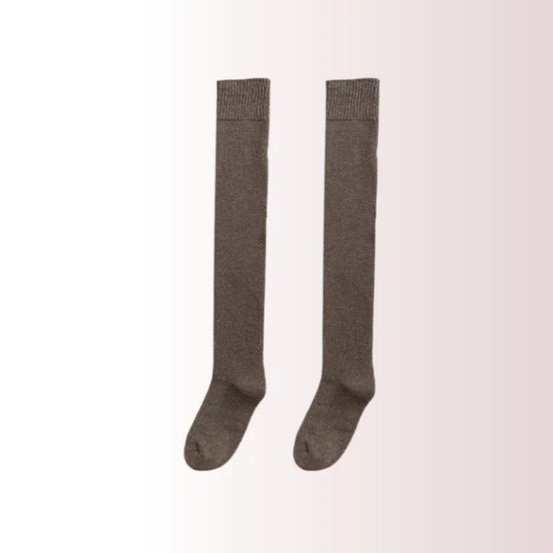 5/1Classic Knit Leg Warmers Rib-Knit Knee-High Leg Warmer Socks Women's Stockings Knitted knee high socks for comfort