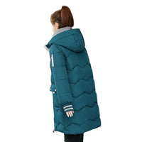 2023 New Women Long Down Cotton Jacket Korean Loose Cotton Coat Winter Thicken Warm Women Parkas Winter Female Hooded Coat