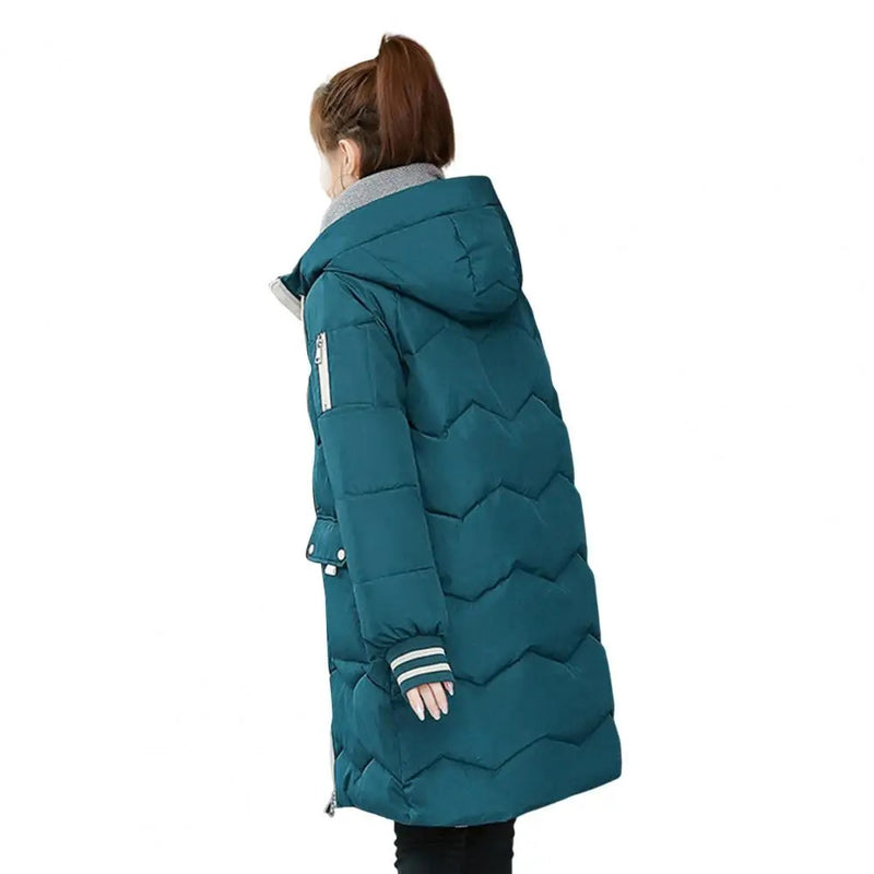 2023 New Women Long Down Cotton Jacket Korean Loose Cotton Coat Winter Thicken Warm Women Parkas Winter Female Hooded Coat