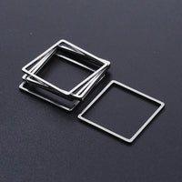 10pcs/lot 316 Stainless Steel   Hollow Geometric Square Circle Triangle Charms Wholesale Never Tarnish Jewelry Making Charms