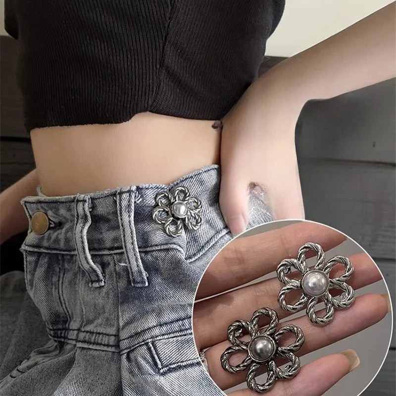 Jeans Waist-cinching Tool Nail-free and Seam-free Pin Waist Adjustment and Tightening Anti-exposure Waist Buckle