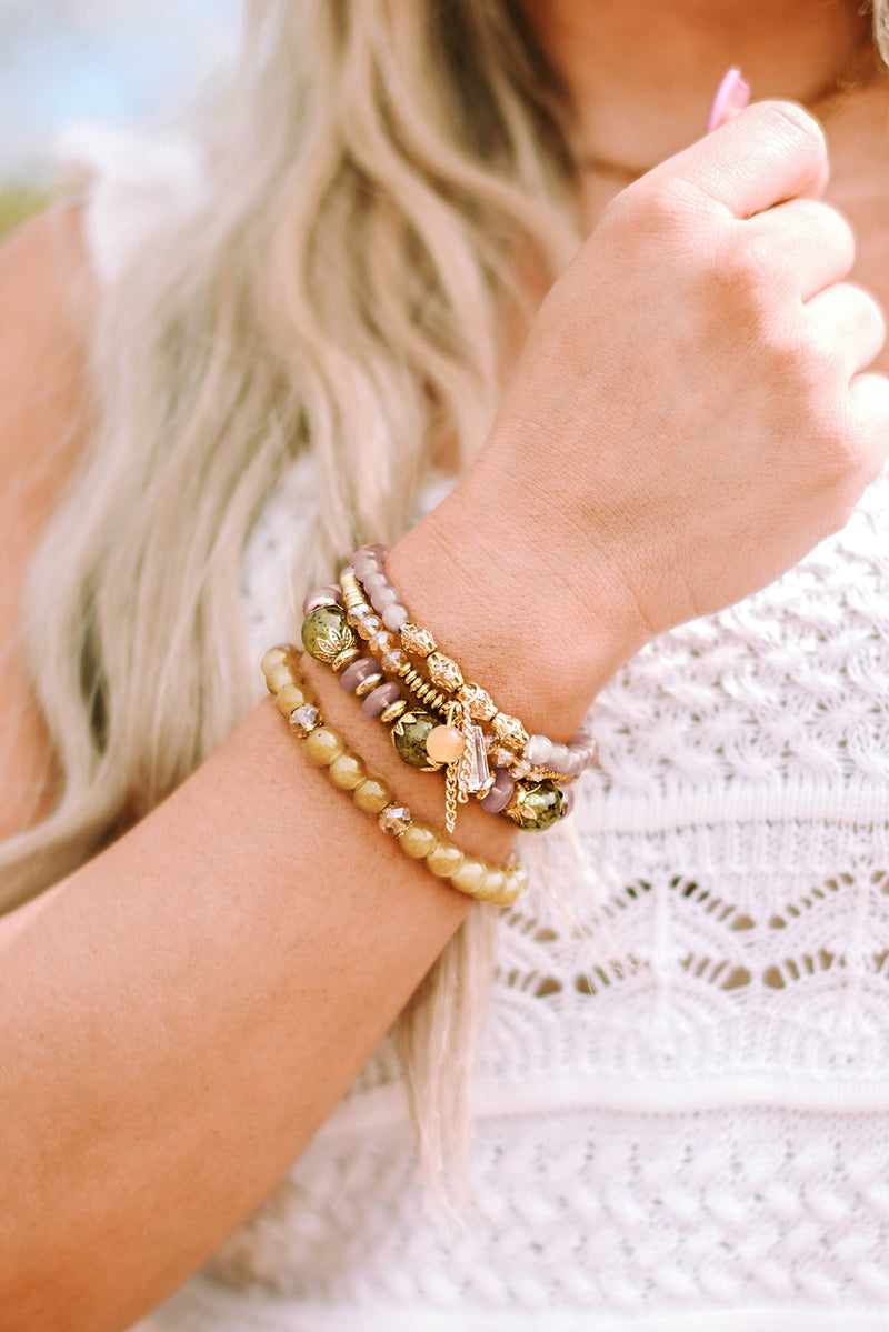 Brown  Bohemian Crystal Pendant Tassel Bracelet