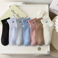 14/5/4 Pairs Retro Floral Socks , Texture Solid Socks , Women's Socks & Hosiery Mid-calf Socks Rustic Retro Casual Socks