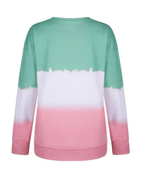 Plus Size Sweatshirt for Women Trendy Long Sleeve Oversized Lightweight Tops Tie-Dye Printed Gradient Pullover Blouse