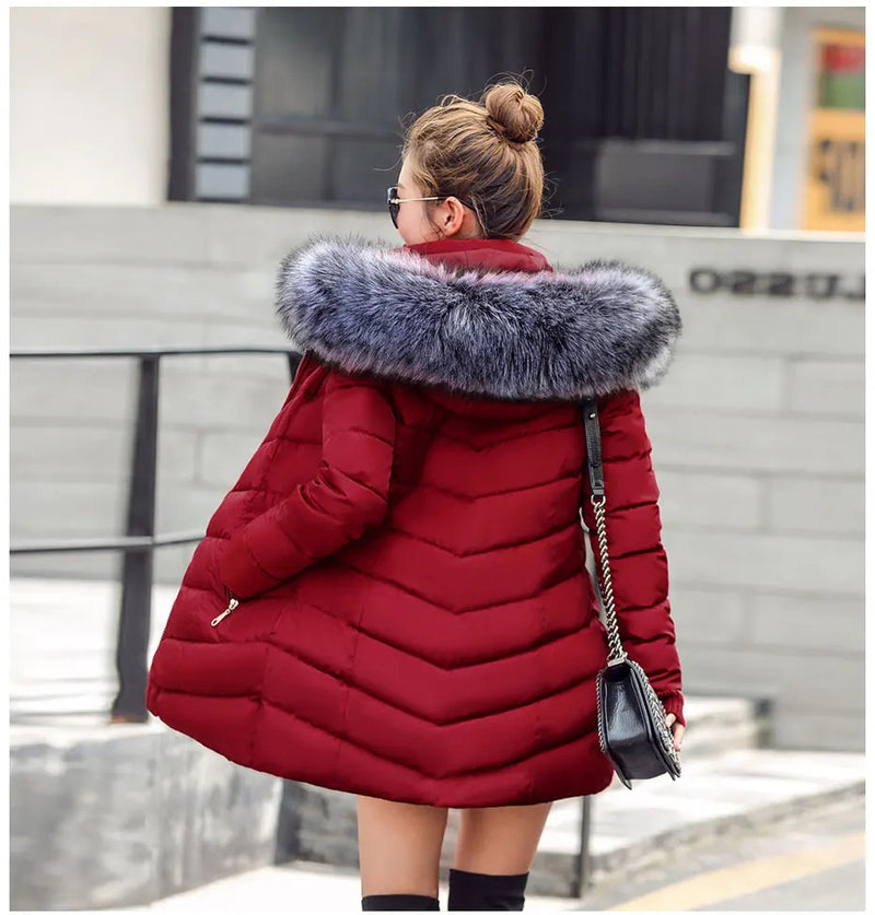 2024 New Arrival Fashion Slim Women Winter Jacket Cotton Padded Warm Thicken Ladies Coat Long Coats Parka Womens Jackets