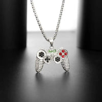 RAKOL Trendy Gamepad Lightning Stainless Steel Necklaces For Women Men Gold Color Metal Necklace Party Everyday Jewelry