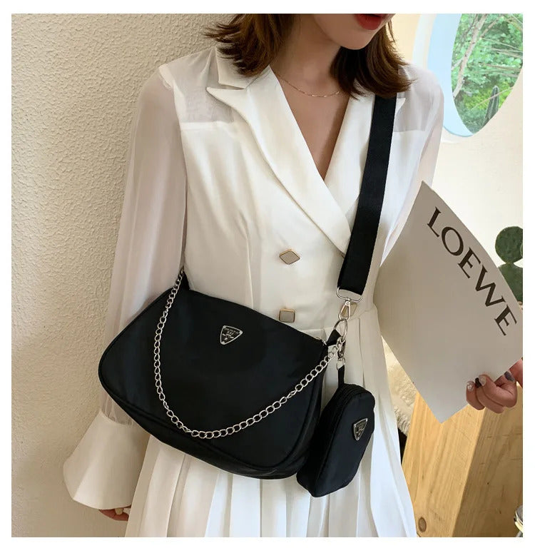 New Simple Small Crossbody Female Armpit Bags Solid Color Shoulder Bags Casual Bags Slanting Women's Bags Mother's Bags