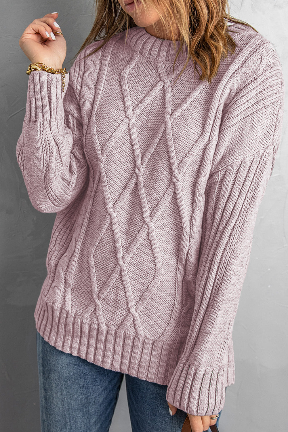 Wine Oversize Thick Pullover Sweater