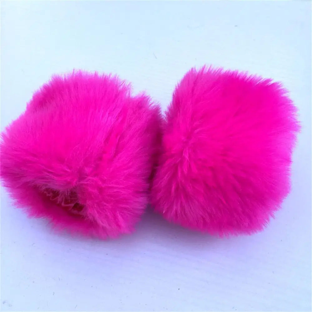 Women's Fashion Clothing Accessories Oversleeve Wrist Faux Fur Wrist Cuffs Warm Furry Wristbands Furry Wrist Cuff Arm Warmer