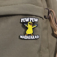 Pew Pew Madafakas Brooches Yellow Cool Chick Clothes Backpack Enamel Pins Collar Lapel Badge Cartoon Wholesale Of Jewelry Gift