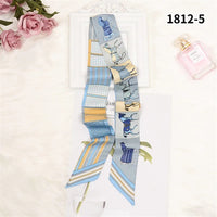 Horse Printing Bag Scarf 2024 New Small Skinny Silk Scarf Women Luxury Brand Foulard Women Tie Fashion Head Scarves For Ladies