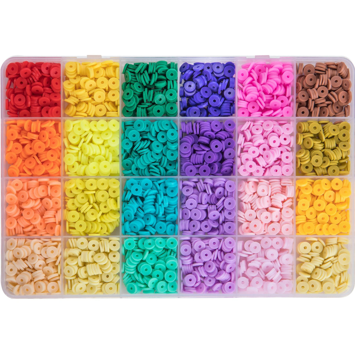 14400/4200/2400pcs Assorted Polymer Clay Beads Kit for DIY Jewelry Making - Handmade Craft for Bracelet, Necklace, Earrings