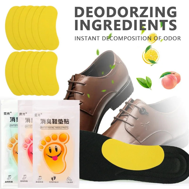 12/180Pcs Shoes Deodorant Sticker Deodorant Foot Odor Sneaker Smell Fresh Fruity Aroma Insole Sterilization Sticker Wholesale