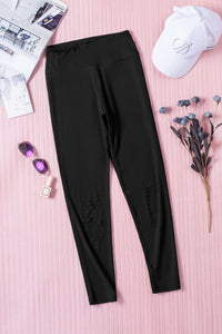 Rose Red Cut-out Skinny High Waist Leggings