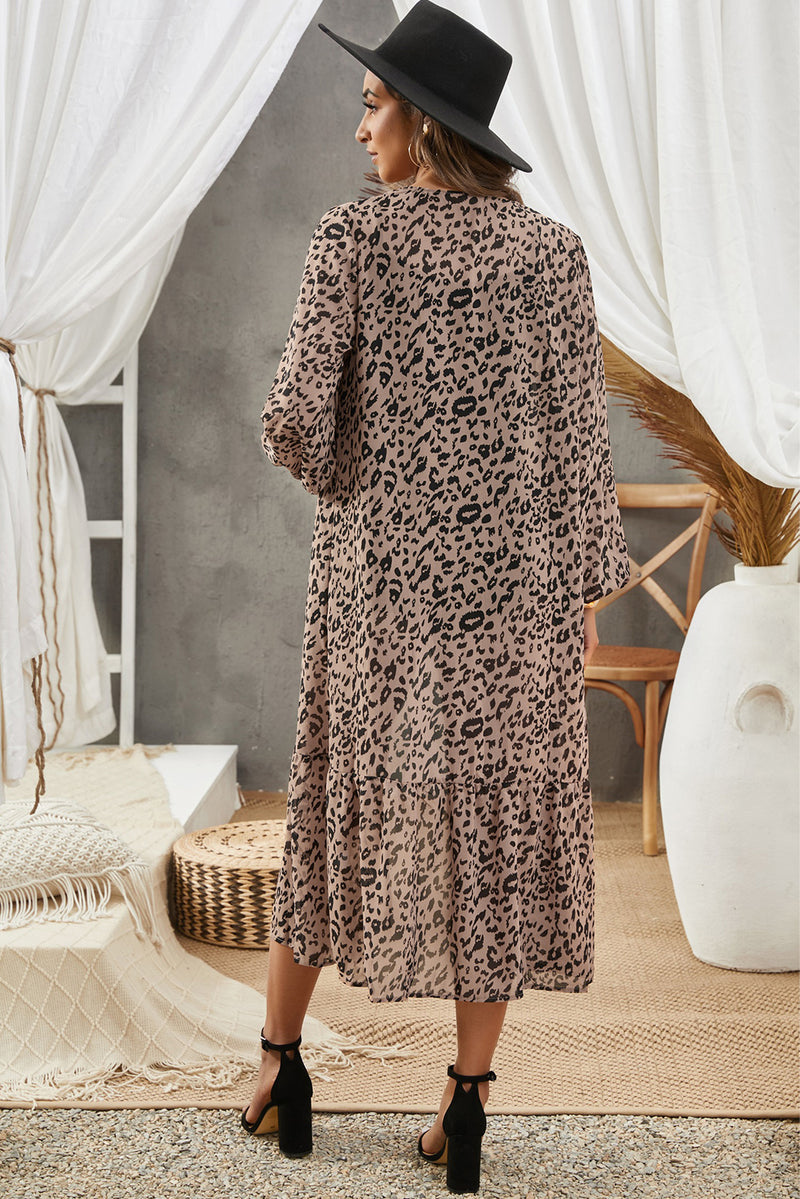 Leopard Print Duster Kimono