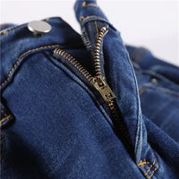 Women Thermal Skinny Jeans Mom Winter Warm Plush Stretch Jeans Lady Fleece Snow Denim Pants Student Pencil Straight Leg Trousers