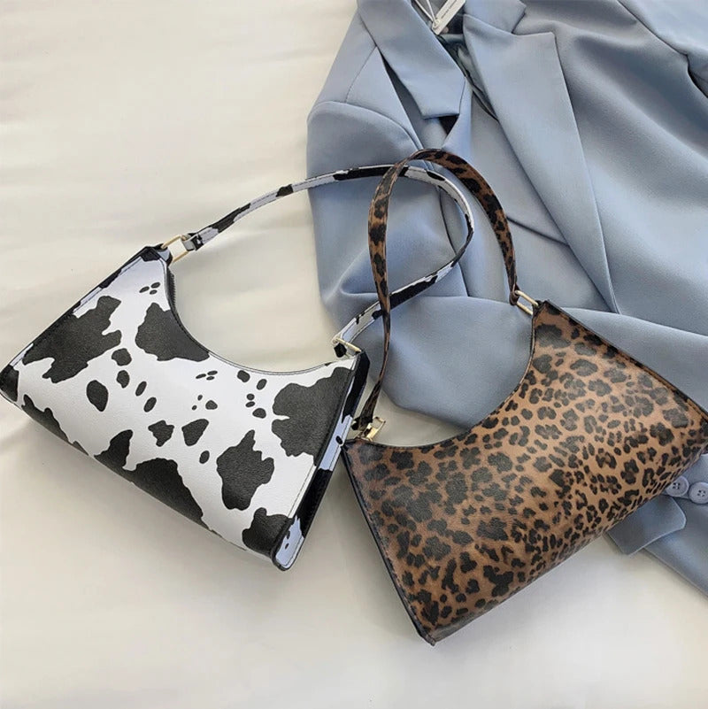 Summer New Shoulder Bags for Women High Quality Zebra Underarm Handbags PU Leather Leopard Armpit Purse Bag