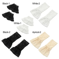 1Pair Detachable Fake Sleeves Spring Autumn Wild Sweater Decorative Sleeves Lace Ruffles Elbow Sleeve Cuff Universal Fake Cuff