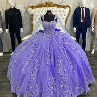 ANGELSBRIDEP Glittering 3D Flowers Quinceanera Dresses Big Bow Vestidos De 15 Anos Luxury Lace Birthday Princess Party Customize