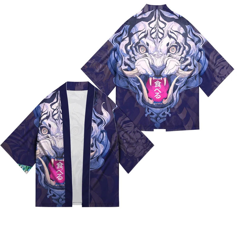 2024 New Women's kimono Cardigan Japanese Mensamurai Costume Anime Kimono Streetwear Male Yukata Harakuju Asian Japanese Clothes