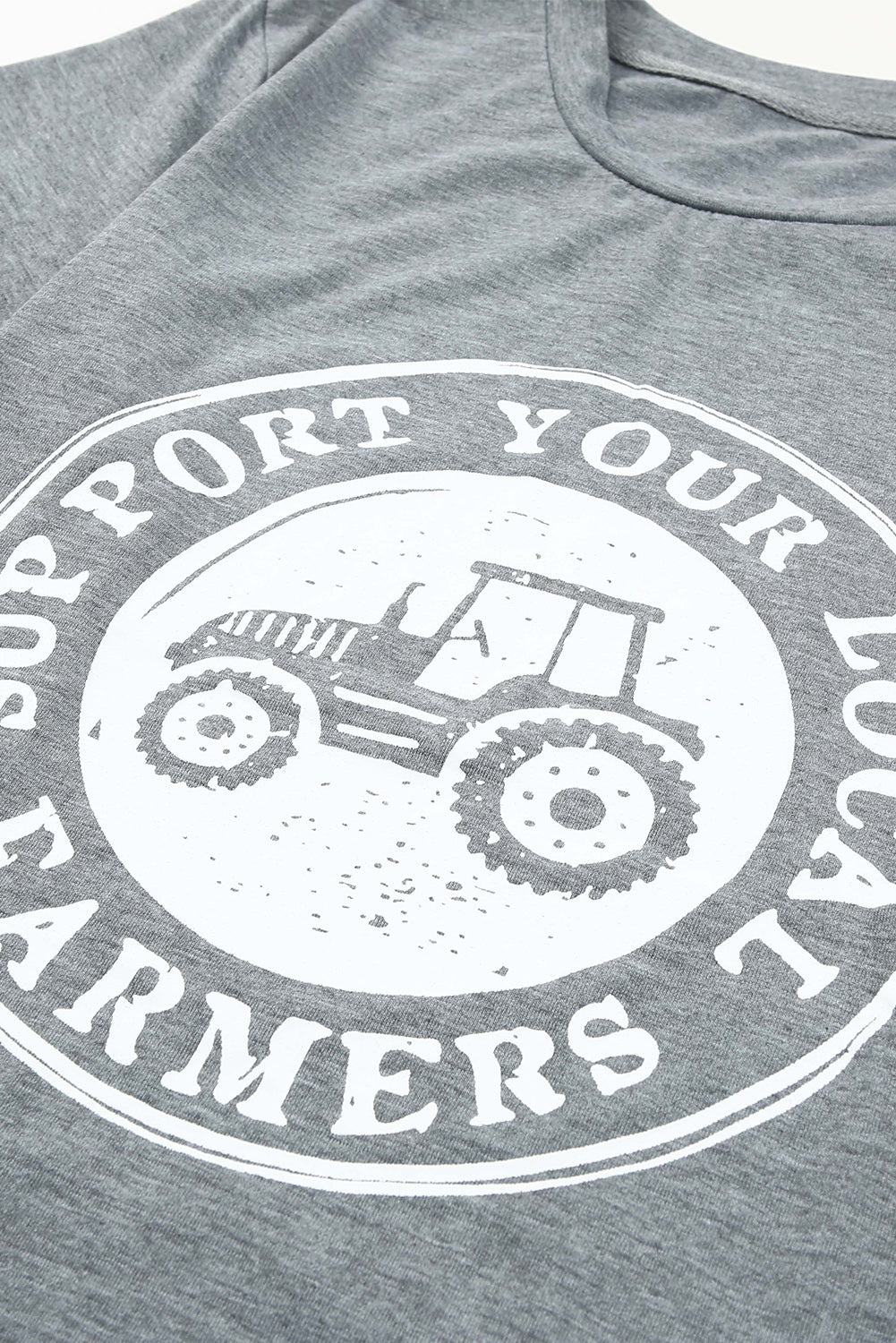 Gray SUPPORT YOUR LOCAL FARMERS Graphic Tee