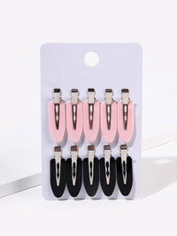 10pcs/set No Bend Seamless Hair Clips Side Bangs Barrette Makeup Washing Face Accessories Women Girls Styling Hairpins