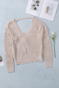 Gray Heather Knit Pullover Sweater