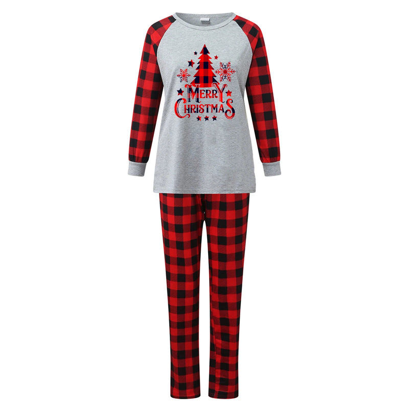 Christmas Pajamas for Couple/family Santa Tree Plaid Print Sleepwear Women Men Kids Matching Clothes Soft Loose Homewear Costume