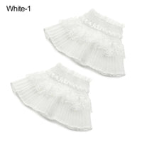 1Pair Detachable Fake Sleeves Spring Autumn Wild Sweater Decorative Sleeves Lace Ruffles Elbow Sleeve Cuff universal Fake Cuff