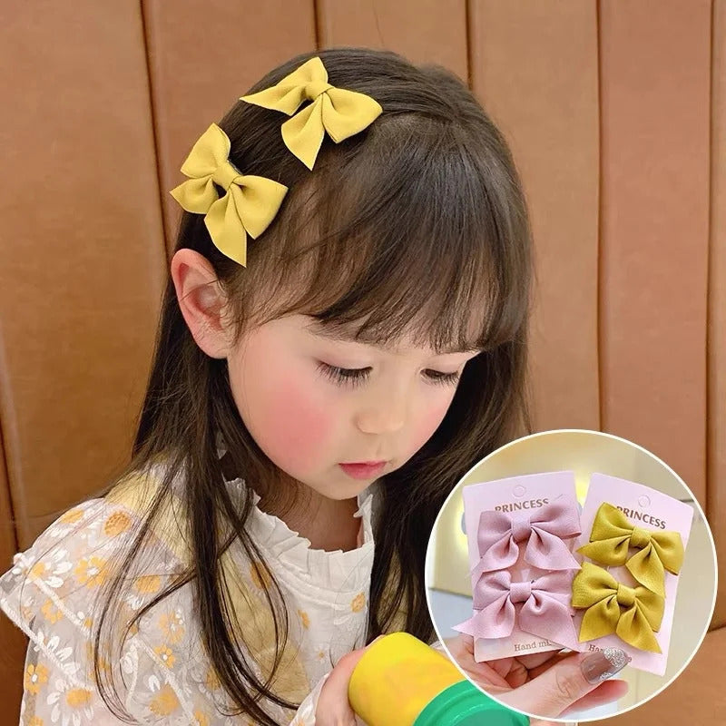 2 Piece Bow Hair Clip Elegant Flower Hair Clips For Kids Ladies Set Hairpin Hair Accessories Korean Style Bair Accessories