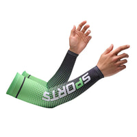 Sport Ice Arm Sleeves for Men Cycling UV Solar Cuff Breathable Summer Sun Protection Arm Cover Print Anti-Sunburn Long Sleeve