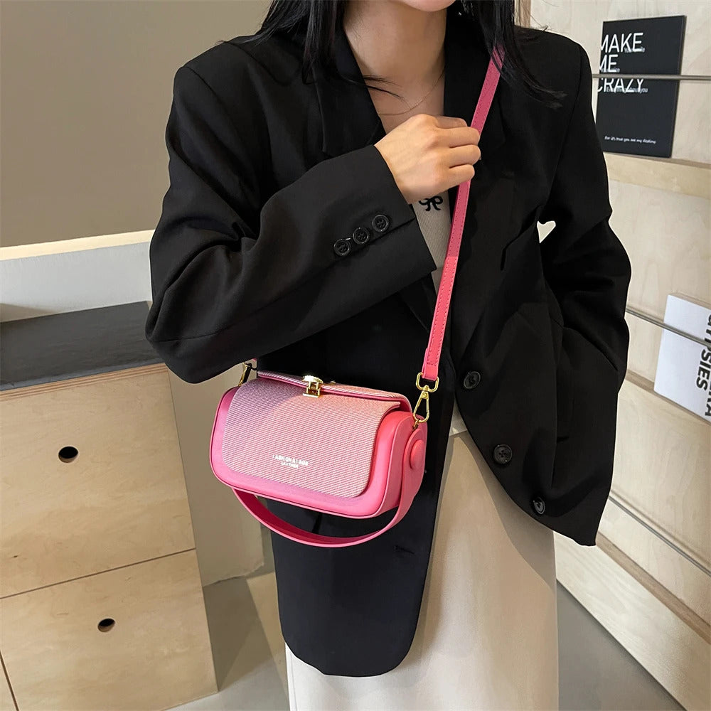 Simple Fashion Mini Square Women Crossbody Bags 2024 Luxury Designer Purses And Handbags Box Shape Pure Color Shoulder Satchels