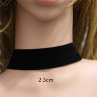 Valentine's Day Punk Gothic Black Velvet Fabric Choker Necklace Tattoo Necklaces Women Chocker Collares Short Neckband Gift