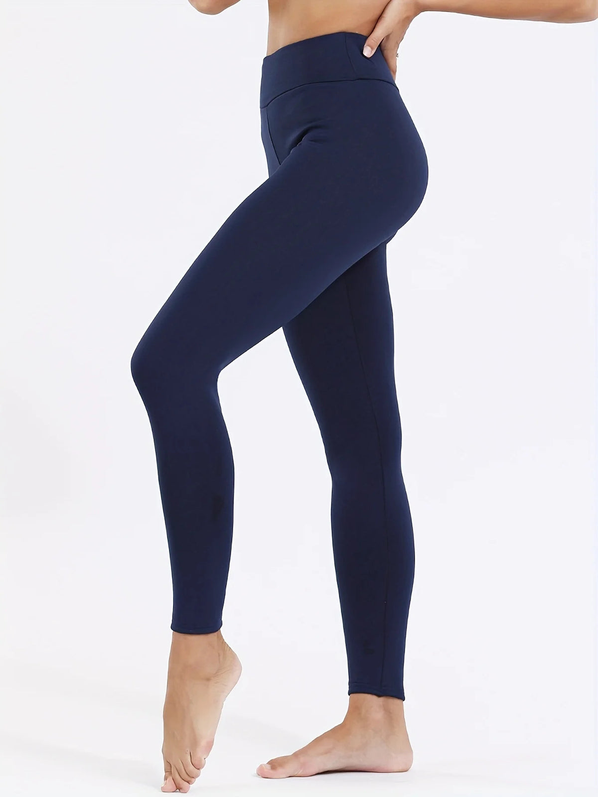 Plush Lined Thermal Pants High Waist Tights For Winter Fleece Leggings