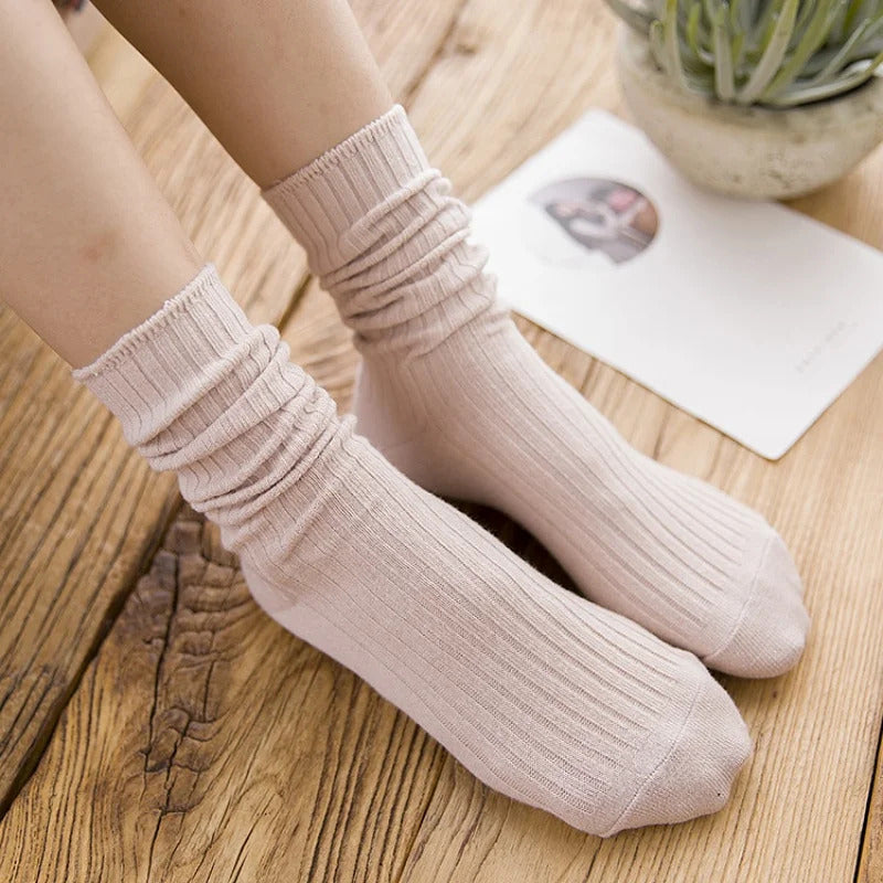 5 Pairs Cute Smiling Print Socks, Comfy & Soft Crew Sports Socks, Women's Stockings & Hosiery