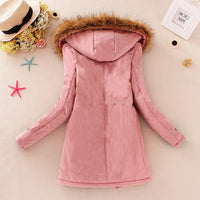 2023 New Autumn Winter Women Cotton Jacket Padded Casual Slim Coat Emboridery Hooded Parkas Wadded Warm Overcoat Fashion Parkas