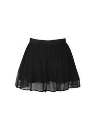 Plus Size Women's Elastic Waist Skirt Size Girls Chiffon Mini Skirt 2 Tier Waist Elasticized No Zipper Basic Dresses