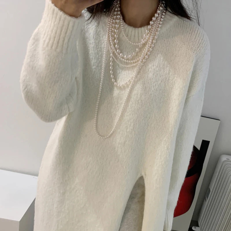 Winter Women Knitted Dress y2k V Neck Sexy Slim Elastic Oversized Basic Bodycon Sweater Dress Winter knit Autumn Warm Long Dress