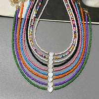 Colorful Seed Beads Choker Nekklace for Girl Spring Summer New Love Heart Design Collar Jewelry Wholesale Dropshipping