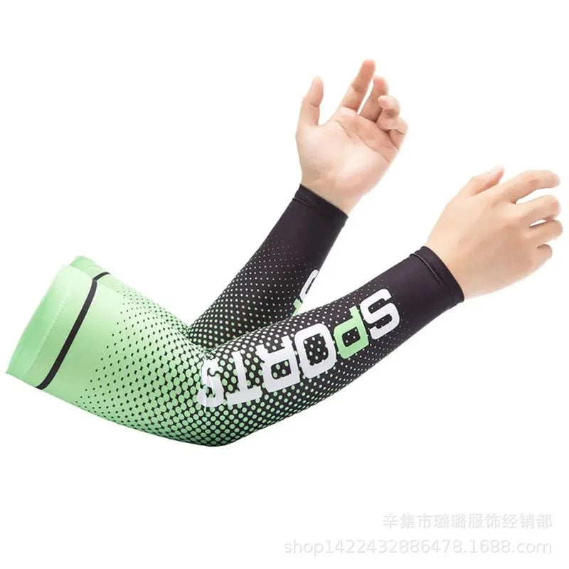 2023 Summer New Sunscreen Ice Silk Sleeve UV Sun Protection Cooling Anti-Slip Arm Sleeves Men Women Outdoor Sport Cycling Sleeve