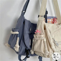 Nylon Handbags Shoulder Bag Japanese Large Capacity Crossbody Bag Retro Workwear Postman Bags for Women