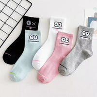 10/5/4/2 pairs of women's socks Cotton socks Cute women's socks Dog novelty animal socks Cartoon cotton casual socks Funny sock