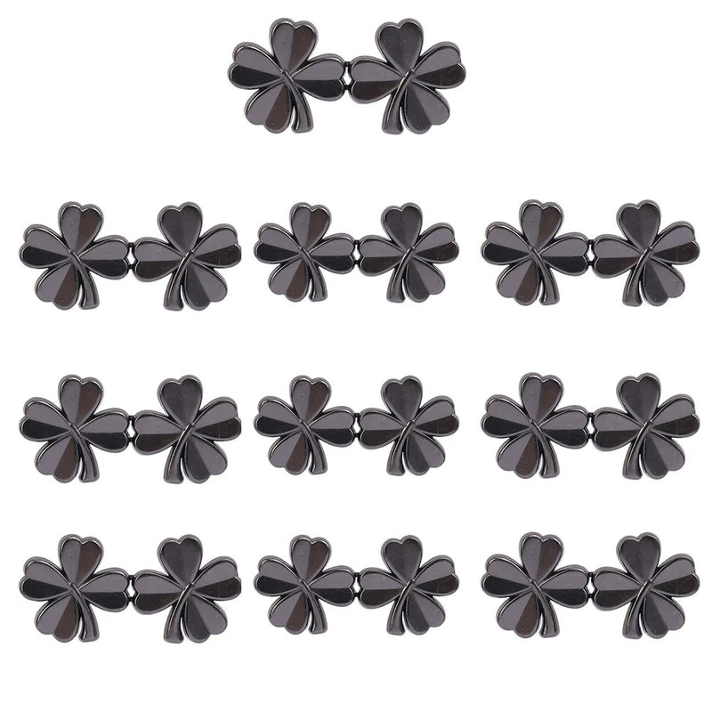 Cute Four-leaf Clover Waist Buckle Removable Nail-free Metal Jeans Pants Clips Buttons Pins DIY Waist Tightener Clothing Buckles