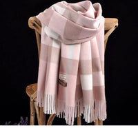 Checkered Scarf Classic British Cashmere for Autumn and Winter Thickened and Warm Versatile and Versatile Scarf Large Shawl